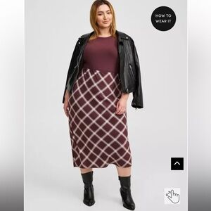 Tea Length Stretch Challis Pencil Skirt